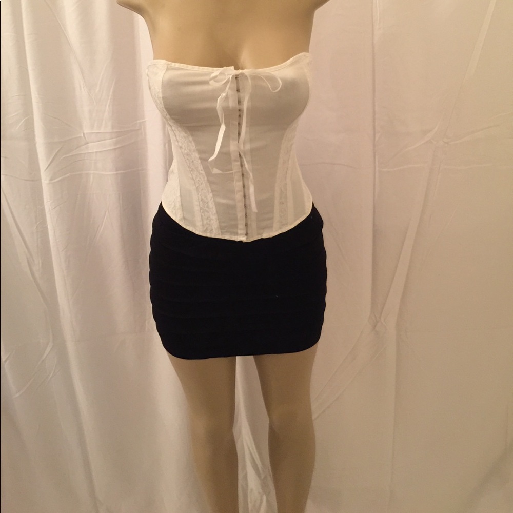White Hook N Eye Bustier